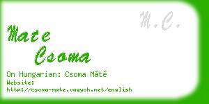 mate csoma business card